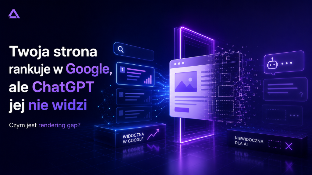 Twoja strona rankuje w Google, ale ChatGPT jej nie widzi – czym jest Rendering Gap w SEO?
